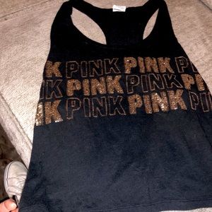 VS pink crop/high/low racerback tank